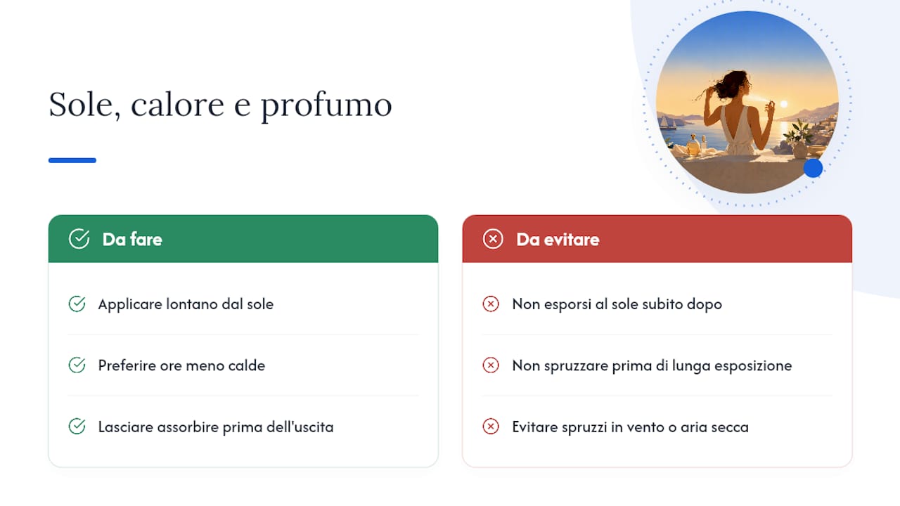Sole, calore e ambiente: come alterano il profumo nel tempo — overview diagram