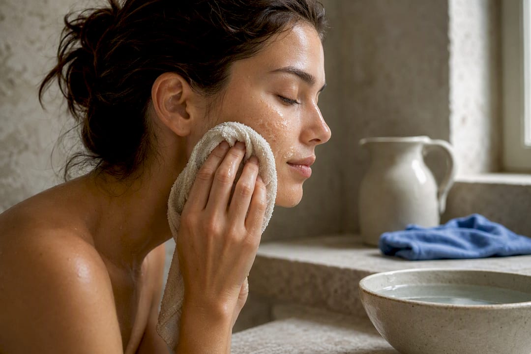 Rimozione delicata della maschera al miele