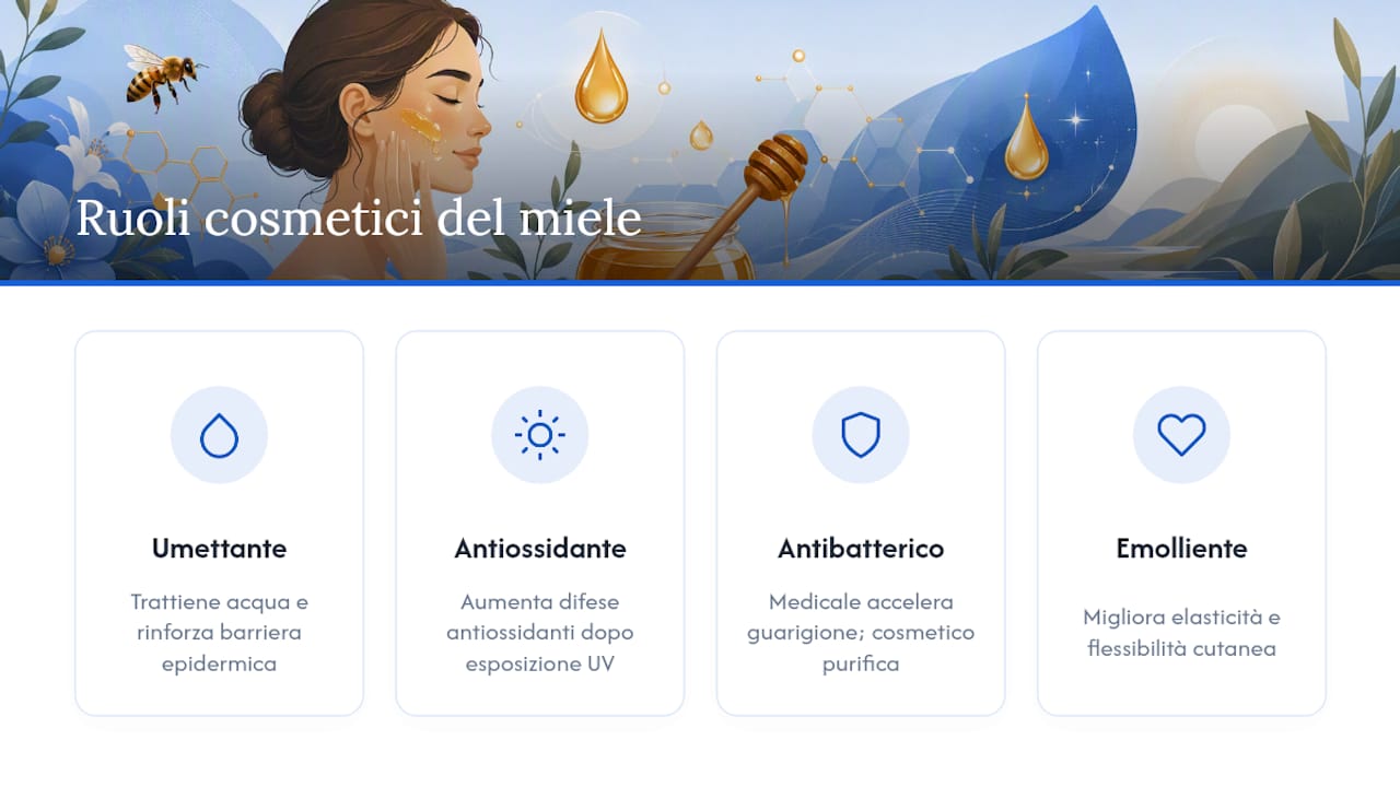 Quattro benefici cosmetici del miele