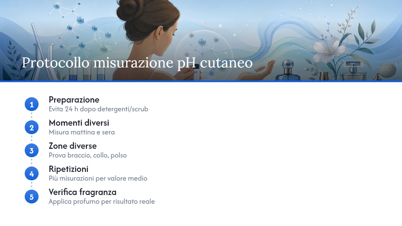 Procedura per misurare il pH della pelle