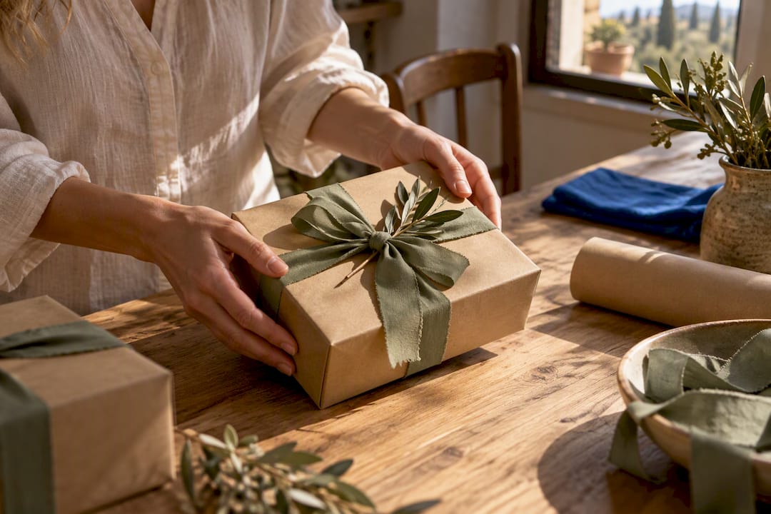 Mani scelgono un regalo di bellezza sostenibile